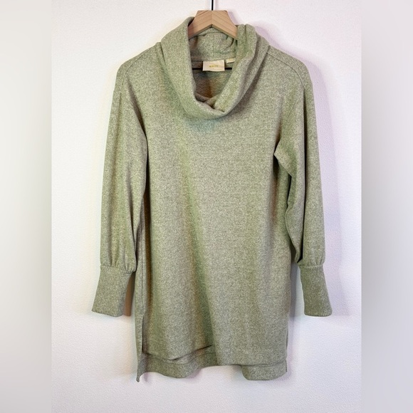 Anthropologie Maeve Cowl Neck Sweater Dress Pastel Green XS - Picture 2 of 10